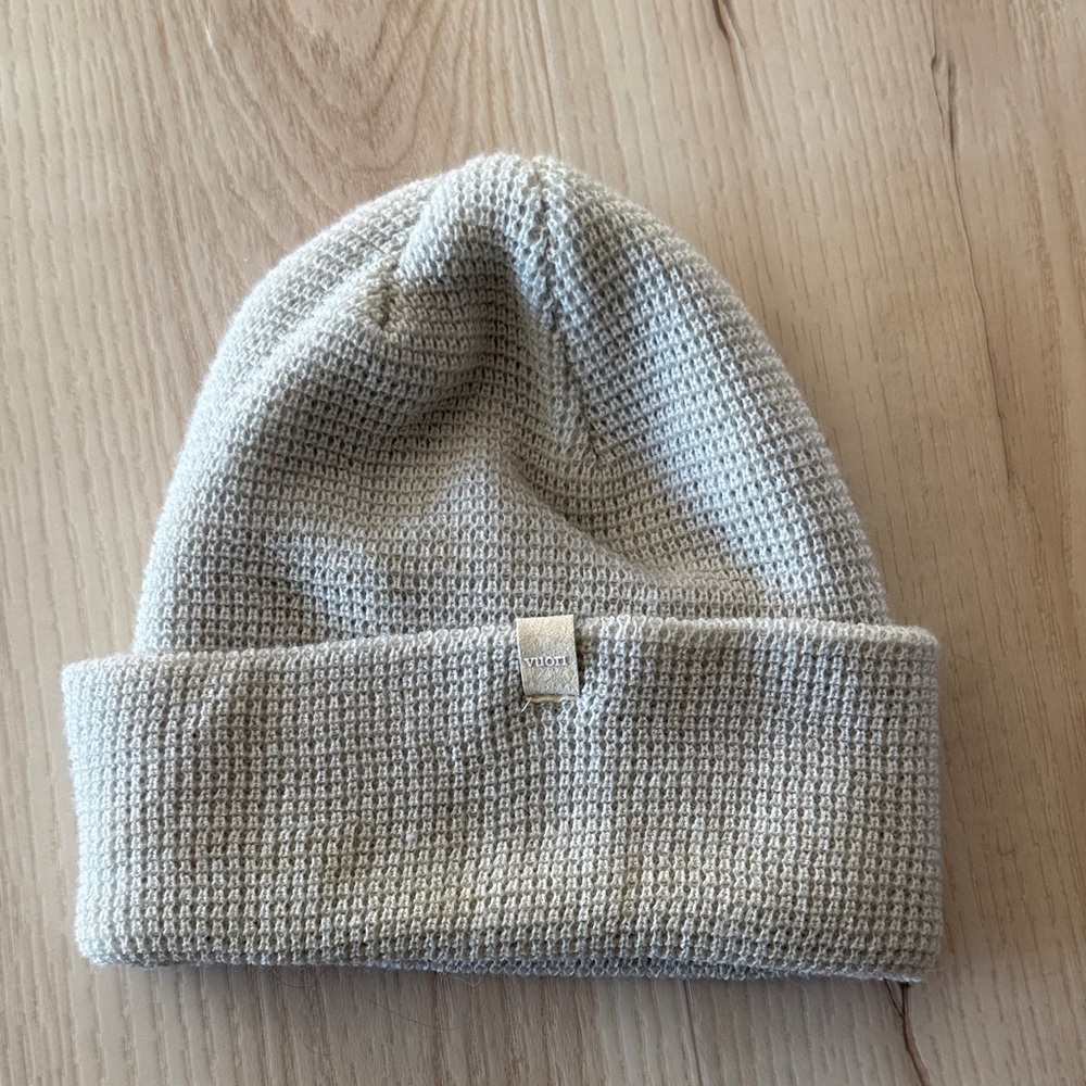 Vuori Cream Knit Beanie